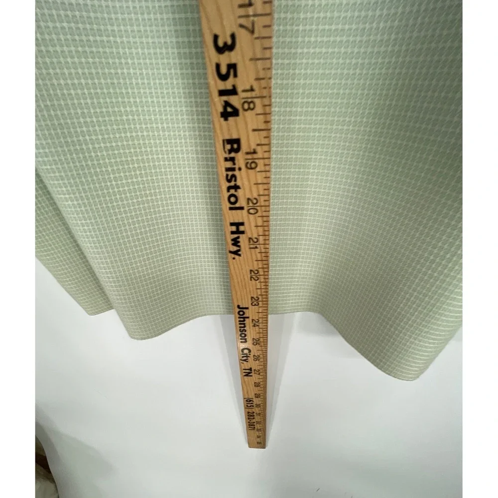 Vintage Kasper for A.S.L. Womens Skirt Suit 8 Sage Green Check Short Sleeve